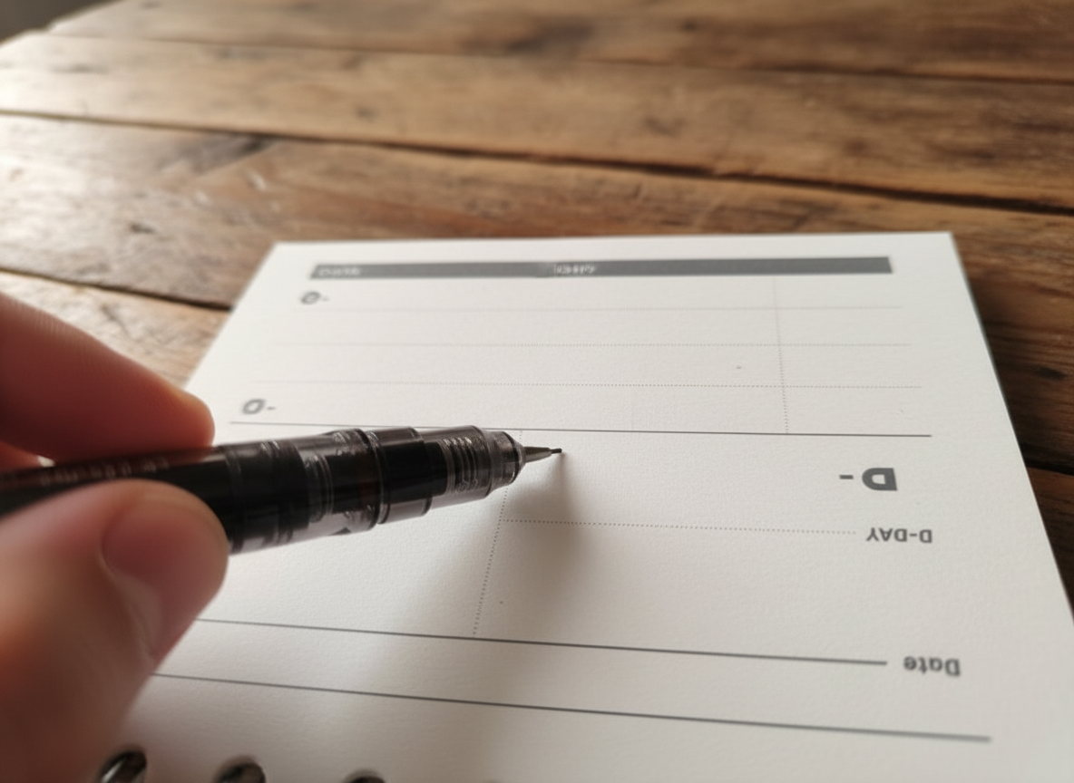 델가드 샤프를 손에 쥐고 있는 모습: 그립과 무게감 확인 장면