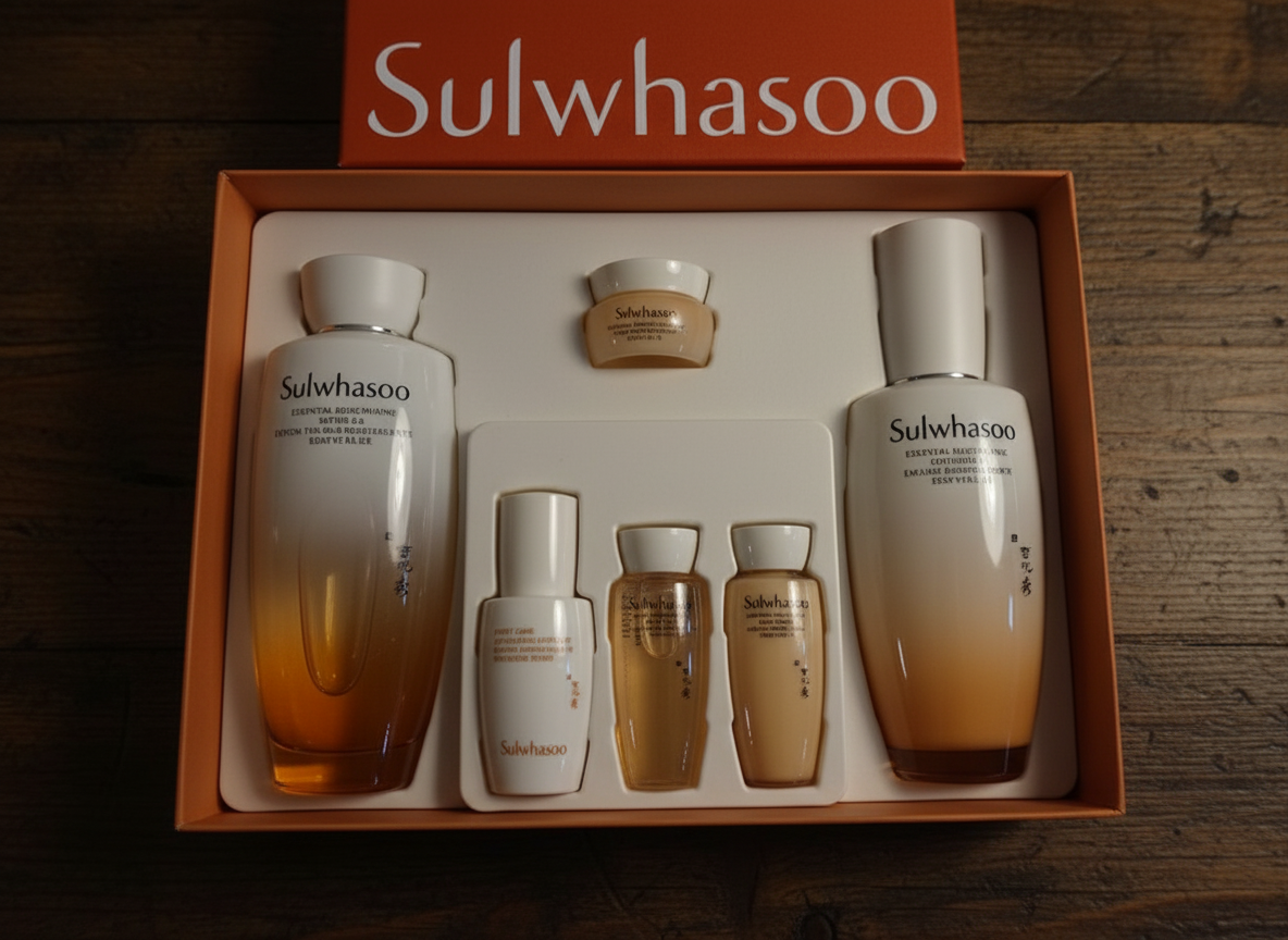 손등에 덜어본 설화수 자음 스킨과 로션 텍스처