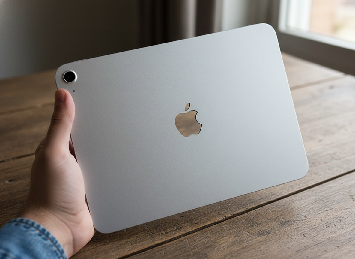 제품 전면 이미지: 실사용 환경을 표현한 아이패드 일러스트