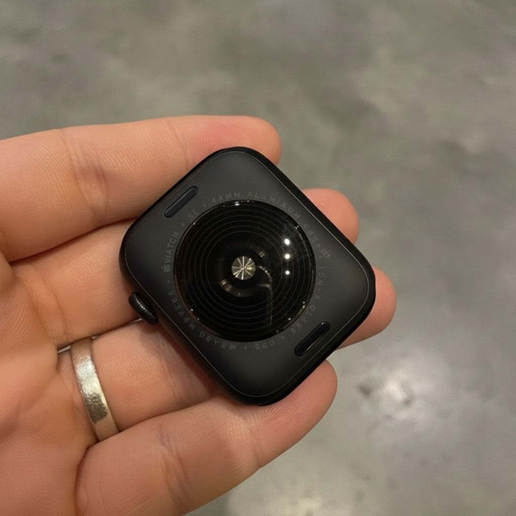 러닝 중 애플워치가 운동 기록을 표시하는 화면 이미지