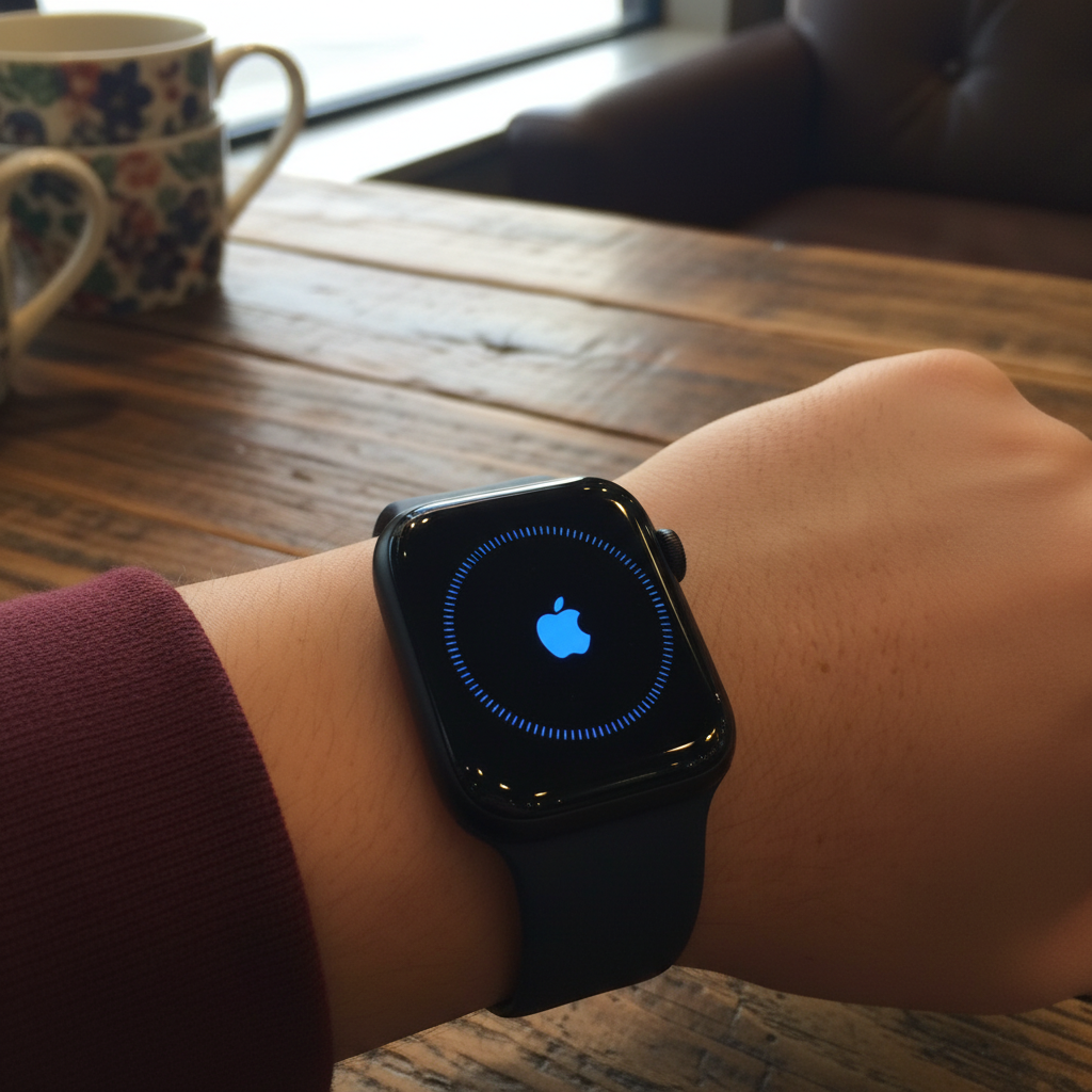 애플워치 착용 샷 - 가까운 거리에서 본 제품 이미지