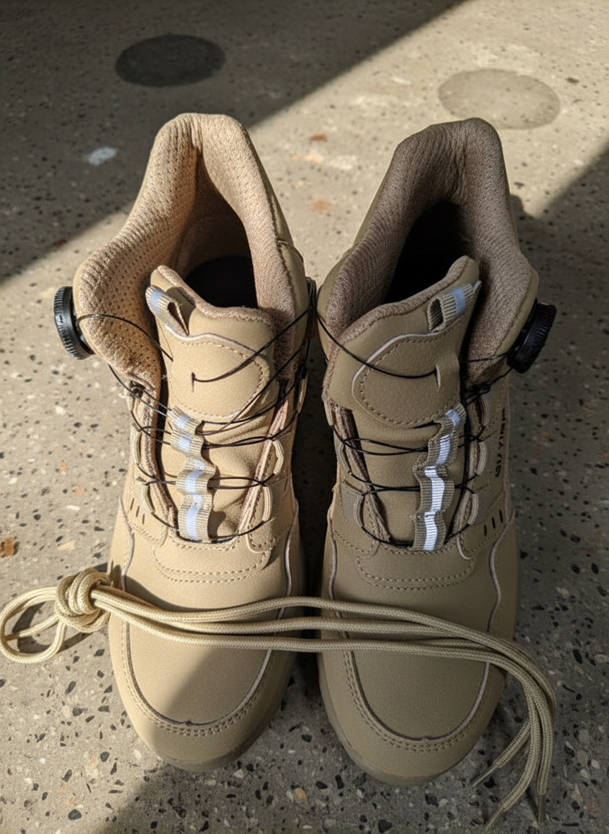 야간 근무 시 반사 스티치와 견고한 뒷꿈치 라인 이미지