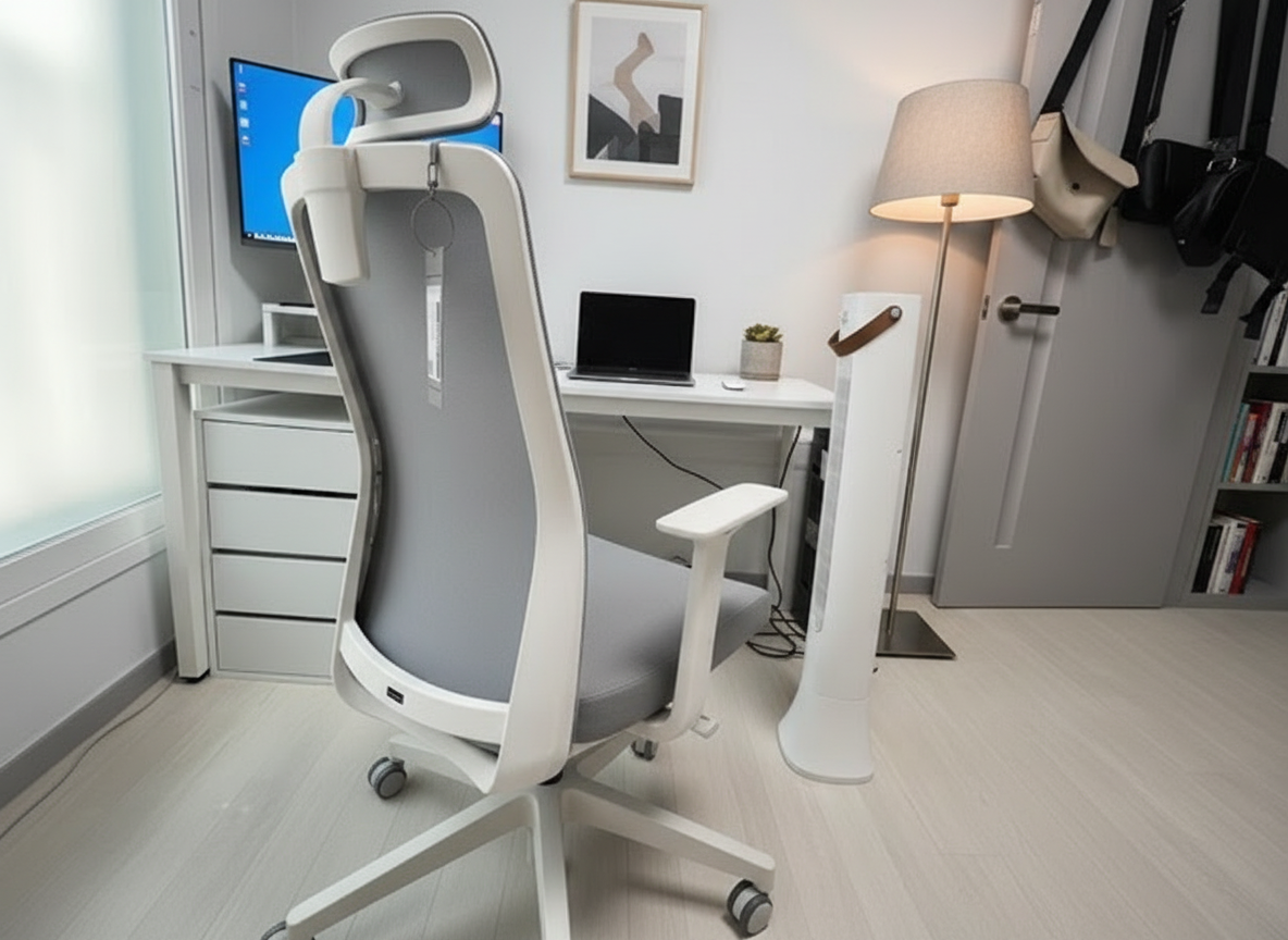 사이즈오브 체어 라이트 헤드레스트와 팔걸이 디테일 이미지