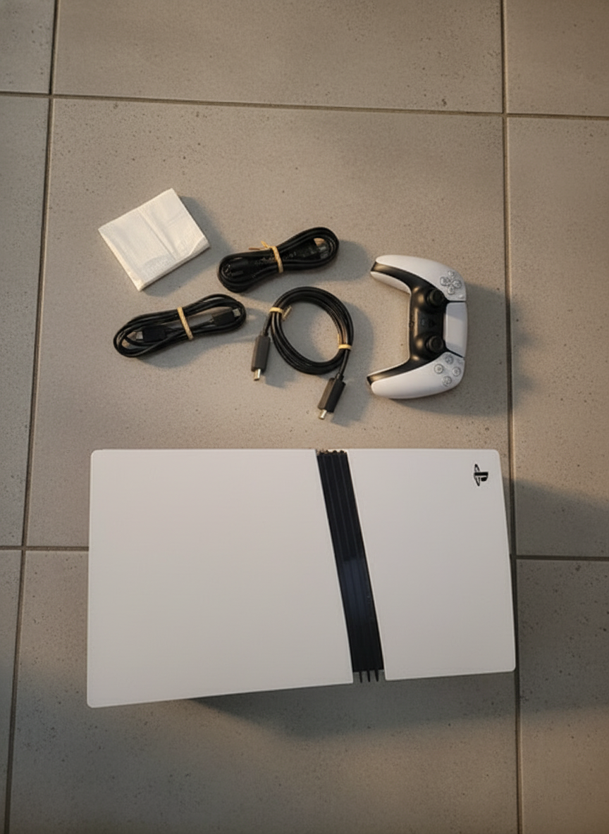 듀얼센스 컨트롤러 클로즈업 이미지, 트리거와 햅틱 강조