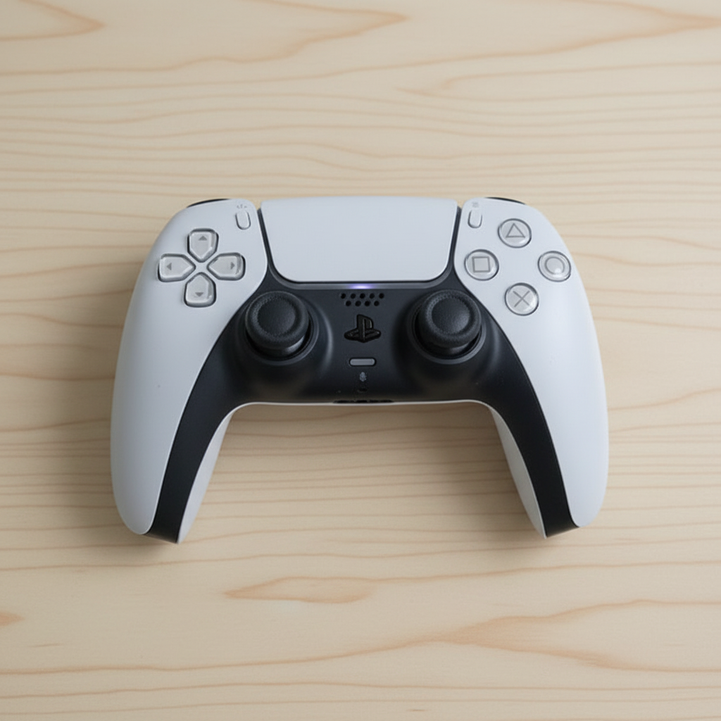 거실에서 PS5 프로와 4K TV를 연결해 플레이하는 장면 이미지