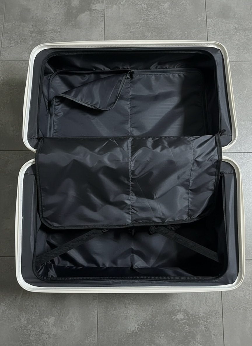 포장 팁을 적용한 캐리어 내부 모습